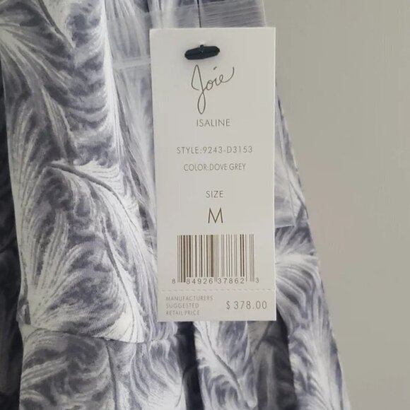NWT Joie | 100% Silk Isaline Cold Shoulder Feather Mini Dress - Size M - Picture 10 of 13